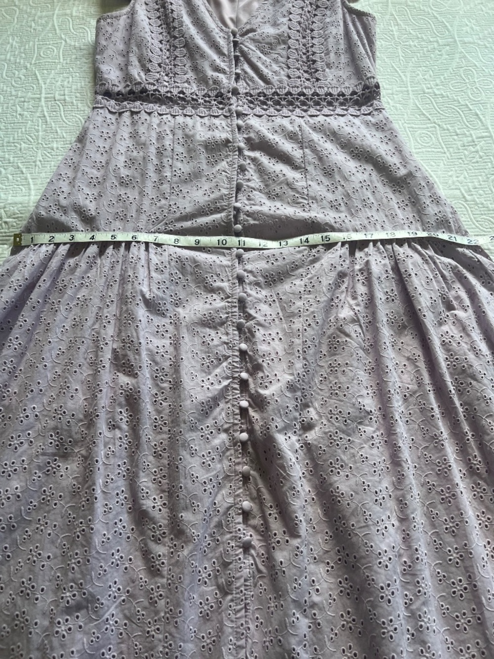 Lilac eyelet Altered State dress size large - Picture 12 of 14